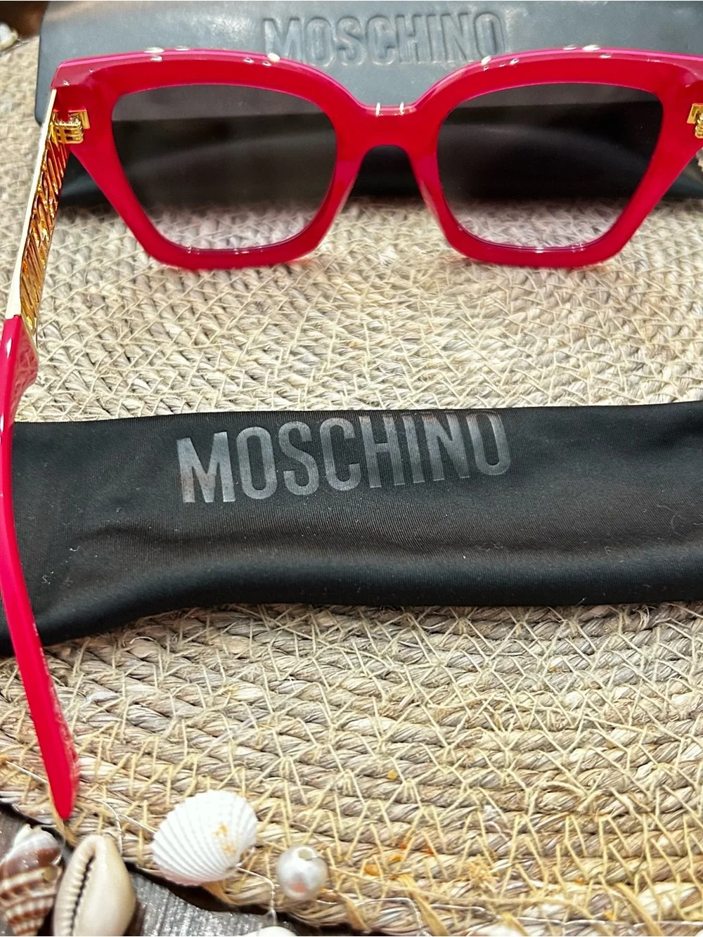 Moschino Pink Cat-Eye Sunglasses New